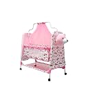 BABYBLESSING Baby Cradle with Swing for Newborn, Foldable Palna Jhula Uyyala, Baby Swing Cradle with Soft Mattress, Sturdy Frame, 0 to 15 Months, Pink