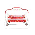 BABYBLESSING Baby Cradle with Swing for Newborn, Foldable Palna Jhula Uyyala, Baby Swing Cradle with Soft Mattress, Sturdy Frame, 0 to 15 Months, Red