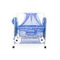 BABYBLESSING Baby Cradle with Swing for Newborn, Foldable Palna Jhula Uyyala, Baby Swing Cradle with Soft Mattress, Sturdy Frame, 0 to 15 Months, Blue