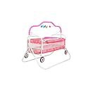 BABYBLESSING Baby Cradle with Swing for Newborn, Foldable Palna Jhula Uyyala, Baby Swing Cradle with Soft Mattress, Sturdy Frame, 0 to 15 Months, Pink