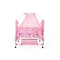 BABYBLESSING Baby Cradle with Swing for Newborn, Foldable Palna Jhula Uyyala, Baby Swing Cradle with Soft Mattress, Sturdy Frame, 0 to 12 Months, Pink