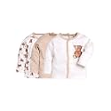 BABYGO Baby Boys &amp; Baby Girls 100% Cotton Full Sleeve Front Open Regular Fit T-Shirt Pack of 3 | Soft Breathable Infant Clothing with Snap Buttons | Printed Newborn Baby Wear Daily Use
