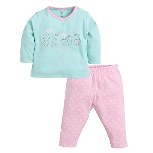 babygo baby full sleeve clothes set for baby girl baby cotton dresst-shirts pant set for baby girls