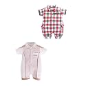 BabyGo Baby Half Sleeve Rompers 100% Cotton Rompers for New Born Baby Boys|Daily Suits for Baby Boys &amp; Girls| 0X3M|SKY-OLIVE|Onesies| Infant Clothes | Pack of 2