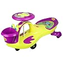 BabyGo Baby Hoopa Swing Magic Car Ride On for Kids with Music and Light (Purple and Neon Green)