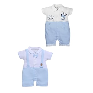 babygo baby half sleeve rompers 100 cotton rompers for new born baby boysdaily suits for baby boys amp girls 6x9msky-sky1onesies infant clothes  pack of 2