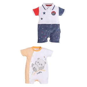 babygo baby half sleeve rompers 100 cotton rompers for new born baby boysdaily suits for baby boys amp girls 0x3mnavy-lemononesies infant clothes  pack of 2