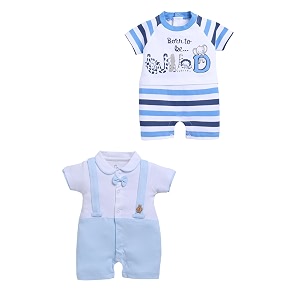 babygo baby half sleeve rompers 100 cotton rompers for new born baby boysdaily suits for baby boys amp girls 3x6msky-skyyonesies infant clothes  pack of 2