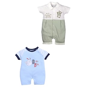 babygo baby half sleeve rompers 100 cotton rompers for new born baby boysdaily suits for baby boys amp girls 6x9msky-olive2onesies infant clothes  pack of 2