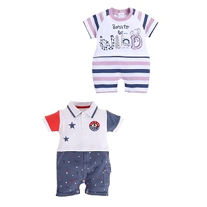 babygo baby half sleeve rompers 100 cotton rompers for new born baby boysdaily suits for baby boys amp girls 3x6mnavy-roseonesies infant clothes  pack of 2