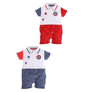 babygo baby half sleeve rompers 100 cotton rompers for new born baby boysdaily suits for baby boys amp girls 0x3mnavy-redonesies infant clothes  pack of 2