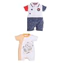 BabyGo Baby Half Sleeve Rompers 100% Cotton Rompers for New Born Baby Boys|Daily Suits for Baby Boys &amp; Girls| 0X3M|NAVY-LEMON|Onesies| Infant Clothes | Pack of 2