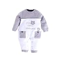 BABY GO 3-6M/6-9M/9-12M Full Sleeves 100% Soft Cotton Rompers/Sleepsuit/Jumpsuit/Nightsuit/Infant Wear/Clothes for Baby Boys Mauve
