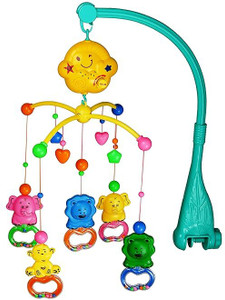 babygo zoo musical  light rattle cot mobile for cradle and bed jhoomer rattle