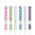babygoal Floral Pacifier Clips, 6 Pack Binky Paci Holder Leashes Fits for Most Baby Pacifiers and Binkies