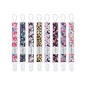 babygoal Flower Pacifier Clips, 8 Pack Binky Paci Holder Clips Fits for Most Baby Pacifiers and Binkies