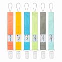 babygoal Neutral Pacifier Clips, 6 Pack Paci Holder Clip Leashes Fits for Most Baby Pacifiers and Binkies