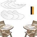 BabyGrip Suction Sticker Set (6 Large Sheets) – PVC Surface Grips for High Chair, Tray & Table | 34×39cm U‑Shapes & 20×39cm Arcs | for Stokke Tripp Trapp Tray | Waterproof, Residue‑Free, Strong Hold