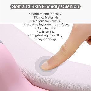 potty training seat with support for baby boy girl with easy grip handle amp comfortable cushioned seat  safe portable suitable for 6-36 months - green