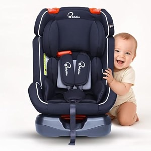 convertible isofix baby car seat 0-7 years black amp grey