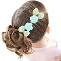 Babymoon Fusion Flower 10pcs Hairclips Hair Accessories Set | Green