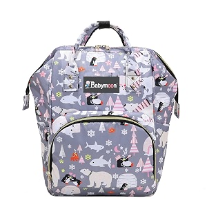 babymoon mother diaper bag lightweight multifunctional travel unisex diaper backpack - grey