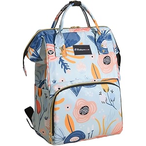 babymoon mother diaper bag lightweight multifunctional travel unisex diaper backpack  blue floral