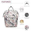 BabyMoon Mother Diaper Bag Lightweight Multifunctional Travel Unisex Diaper Backpack | White Butterfly