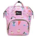 BabyMoon Mother Diaper Bag Lightweight Multifunctional Travel Unisex Diaper Backpack - Pink