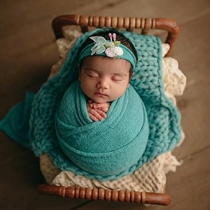 babymoon rayon newborn baby wraps with hairband photography photoshoot props costume swaddle 190x60cm brown