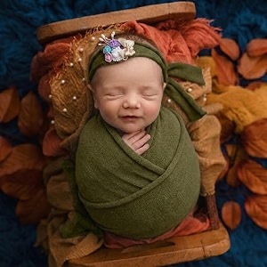 babymoon rayon newborn baby wraps with hairband photography photoshoot props costume swaddle 190x60cm darkgreen