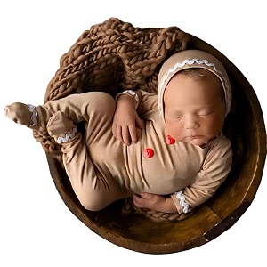 babymoon set of 2  baby bodysuit amp cap  baby photoshoot props  costumes  brown  0-1 month