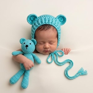 babymoon new born baby photography shoot props costume for new born - blue