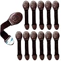 BabyPro Safety Latches with Adhesive Mount, Pack of 12, Brown