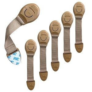babypro safety latches with adhesive mount pack of 6 beige