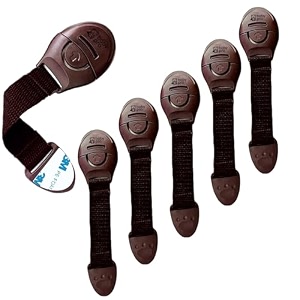 babypro pack of 6 baby infant child proofing safety locks latches for door cupboard cabinet fridge drawer locks toilet seats child safety cabinet locks child proof cabinet latches brown