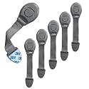 BabyPro (Pack of 6) Baby Infant Child Proofing Safety Locks Latches for Door, Cupboard, Cabinet, Fridge, Drawer Locks, Toilet Seats, Child Safety Cabinet Locks, Child Proof Cabinet Latches (Grey)