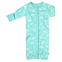 Babysoy Unisex Baby Long Sleeve Gown Sleep Sack, Ultra Soft Nightgown, Newborn Reversible Mittens