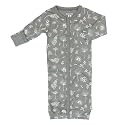 Babysoy Unisex Baby Long Sleeve Gown Sleep Sack, Ultra Soft Nightgown, Newborn Reversible Mittens