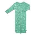 Babysoy Unisex Baby Long Sleeve Gown Sleep Sack, Ultra Soft Nightgown, Newborn Reversible Mittens