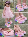 BABYWALKX Girls Velcro LED Shoes