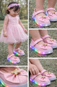 BABYWALKX Girls Velcro LED Shoes