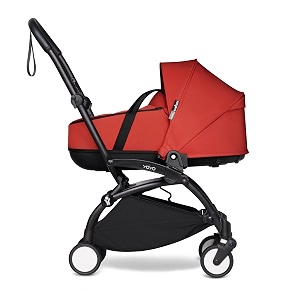 babyzen yoyo black frame  red bassinet - includes thick double mattress ventilated shell amp canopy