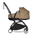 BABYZEN YOYO² Black Frame + Toffee Bassinet - Includes Thick Double Mattress, Ventilated Shell &amp; Canopy