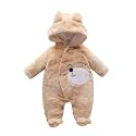 BABYZONE Fleece Footed Jumpsuit Newborn Hooded Rompers