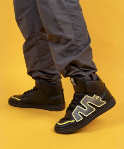bacca bucci patch-play mid-top sneakers for men