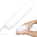 Back Bath Brush with Sponge, 15.35"Back Scrubber with Anti-Slip Long Handle