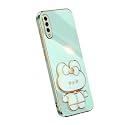 Back Cover for Samsung Galaxy A50 with Cute 3D Cartoon Shaped Mirror Folding Mobile Stand Holder |360 Degree Protection Anti-Slip with Drop Protection| Pack of 1 (Mint)