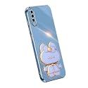 Back Cover for Samsung Galaxy A50 with Cute 3D Cartoon Shaped Mirror Folding Mobile Stand Holder |360 Degree Protection Anti-Slip with Drop Protection| Pack of 1 (Blue)