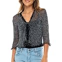 Back From Bali Womens Sheer Shrug Ruffle Cardigan Lightweight Knit Bolero